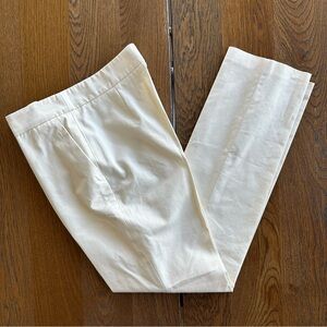 Twinset Milano Cream Off White Pants Cotton Lyocell Made in Bulgaria